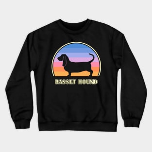 Basset Hound Vintage Sunset Dog Crewneck Sweatshirt